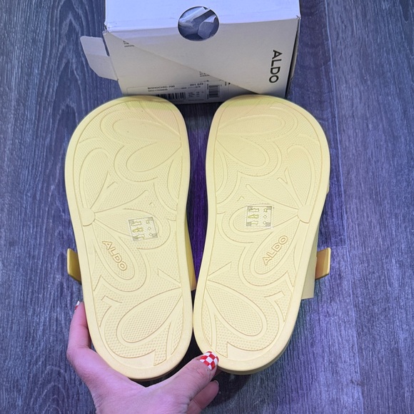 Aldo Lemon Slide Sandals with Buckles
